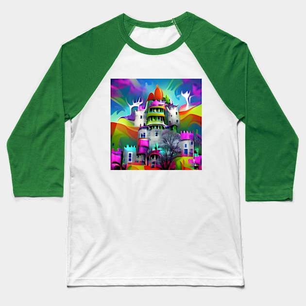 Fantasy Medieval Castle Baseball T-Shirt by Tuff Tees